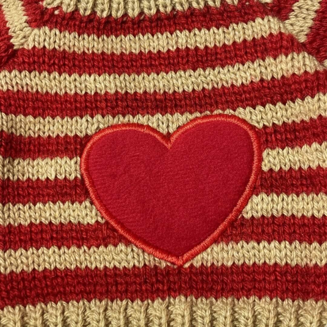 Pull avec Cœur Vêtements pour Peluches 40cm