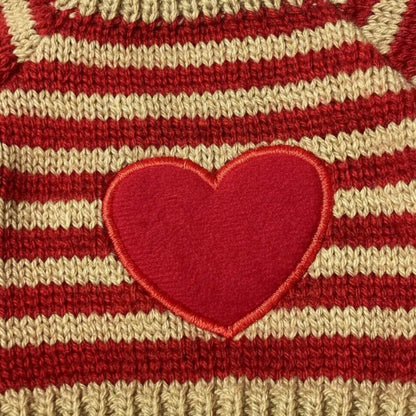 Pull avec Cœur Vêtements pour Peluches 40cm