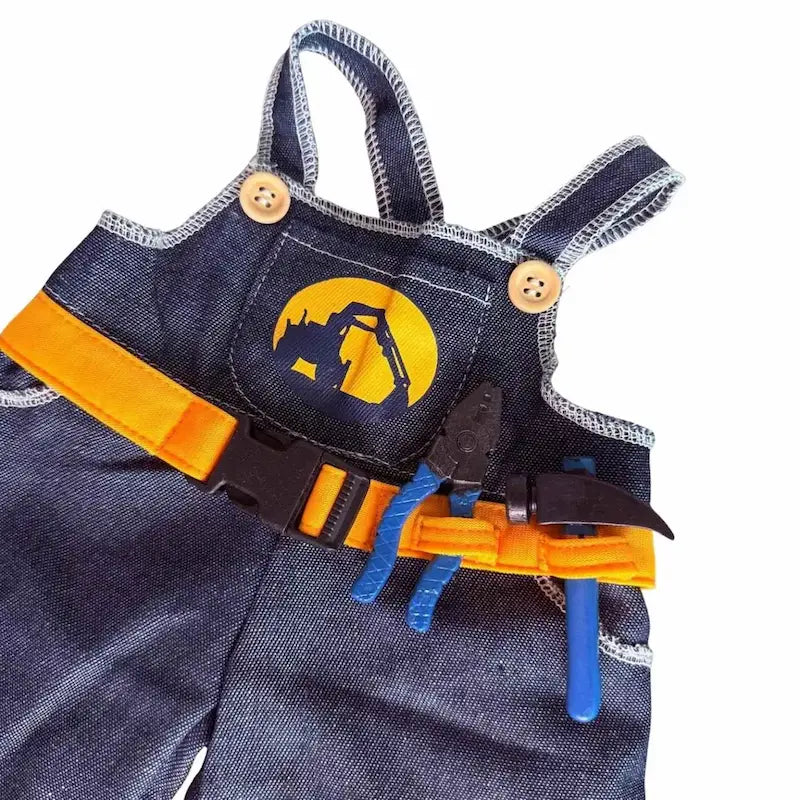 Tenue d'ouvrier du bâtiment pour doudou de 40 cm