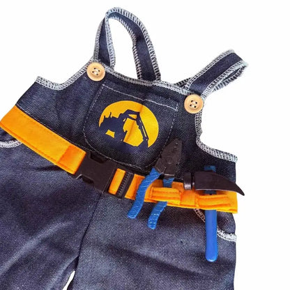 Tenue d'ouvrier du bâtiment pour doudou de 40 cm