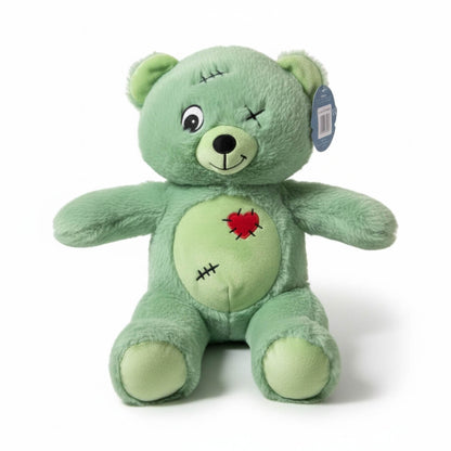 Frankie het groene knuffelmonster met rood hart - Make a Bear