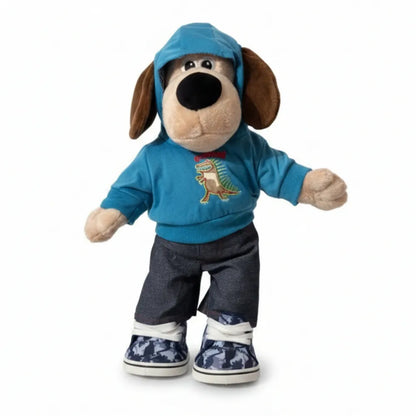 Sweat à capuche avec jean pour doudou de 40 cm
