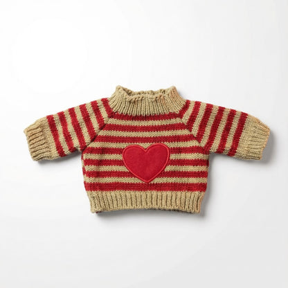 Pull avec Cœur Vêtements pour Peluches 40cm