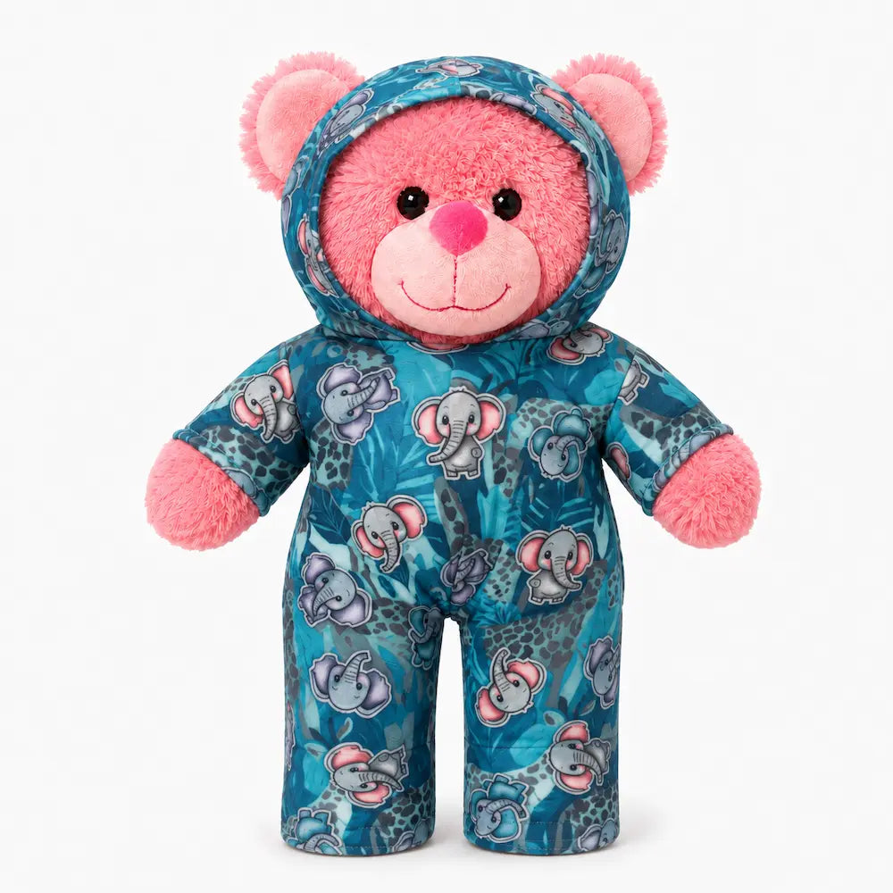 Peluche ours rose éco 40cm - À garnir soi-même