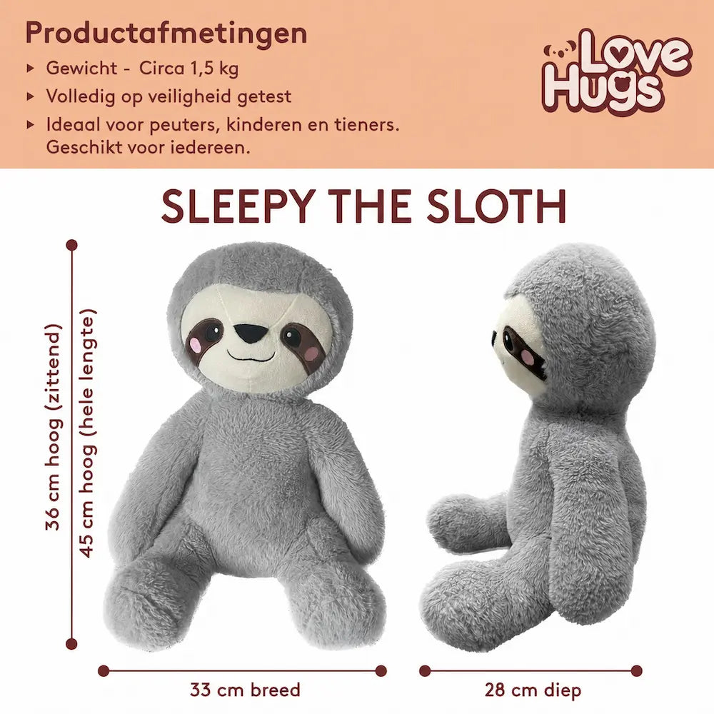Peluche lestée paresseux